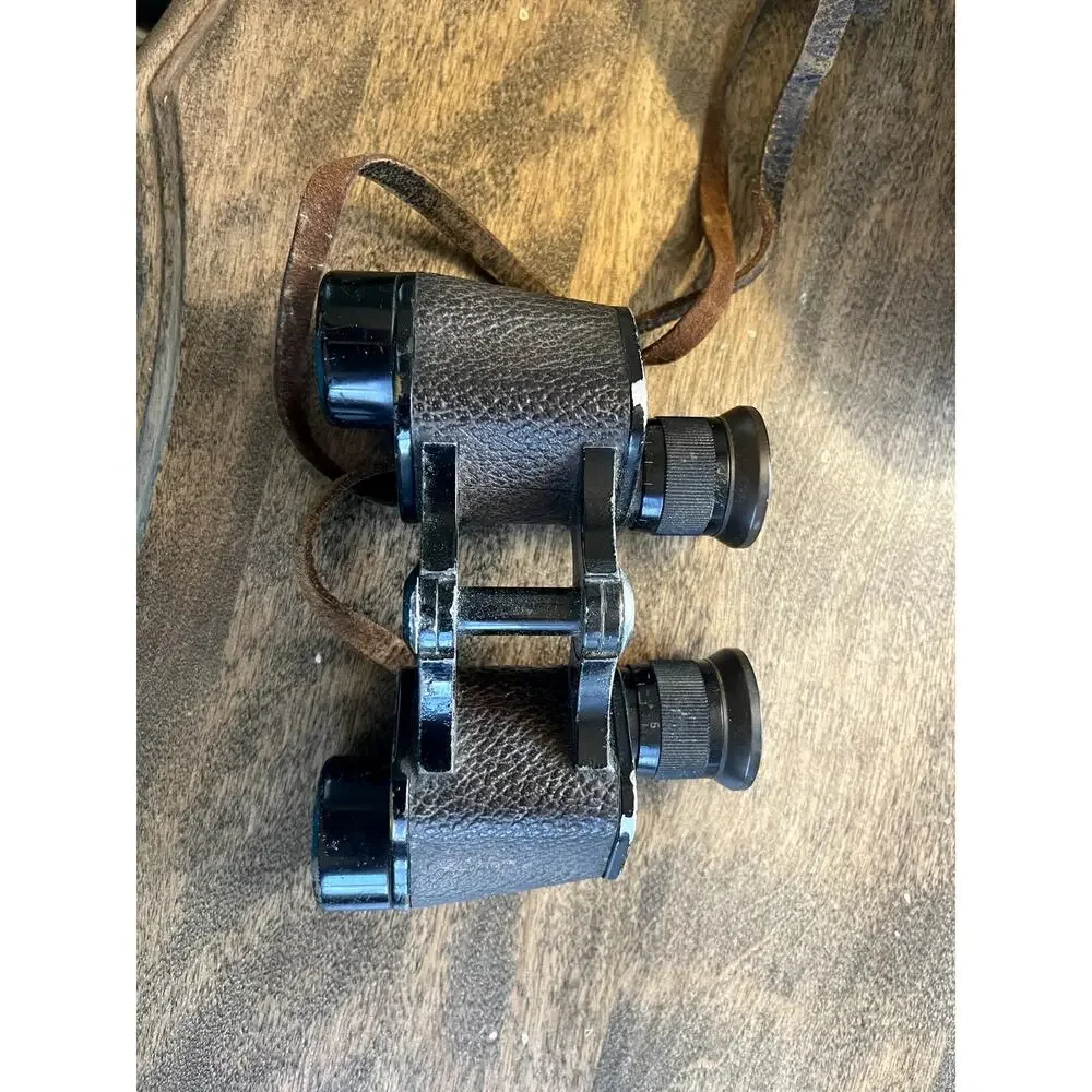 WW2 Japanese Field Binoculars with Leather Carrying‎ Case Renox 6 x 25